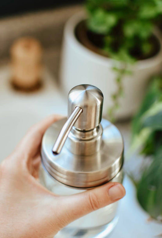 Mason Jar Pump (silver): Foaming