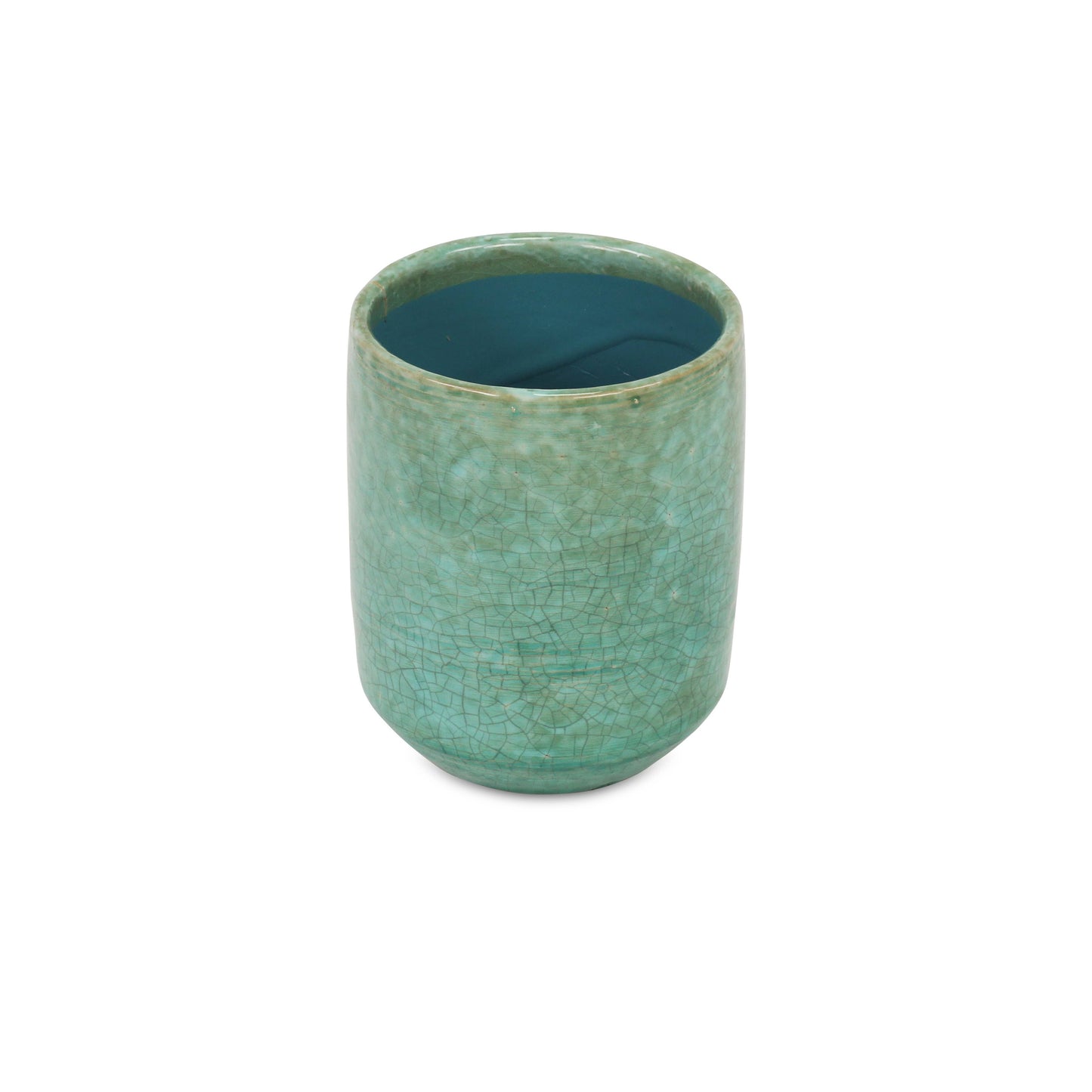 Lavina Mosaic Pattern Green Ceramic Pot: Large
