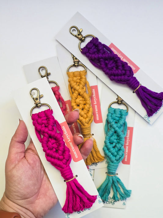 Macrame Keychains - Brights (5) Pack