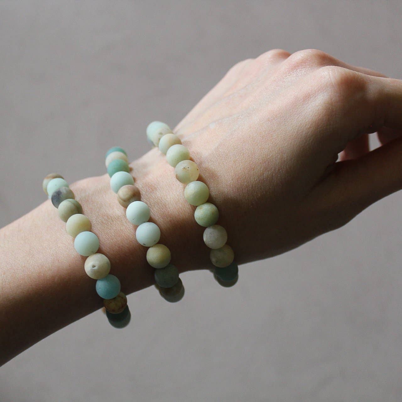 Amazonite Bracelet (Matte) 4mm/6mm/8mm - Crystals & Stones: 4mm