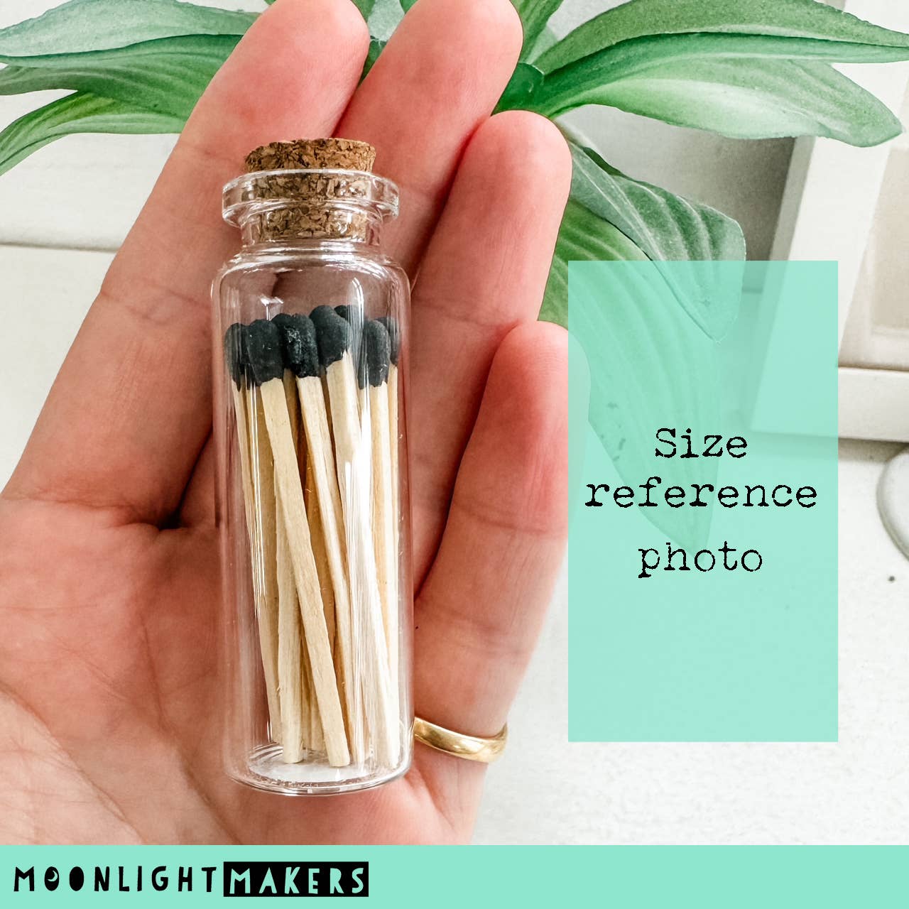 Fancy Safety Matches in Glass Vial - 8 COLORS - (MV20): White