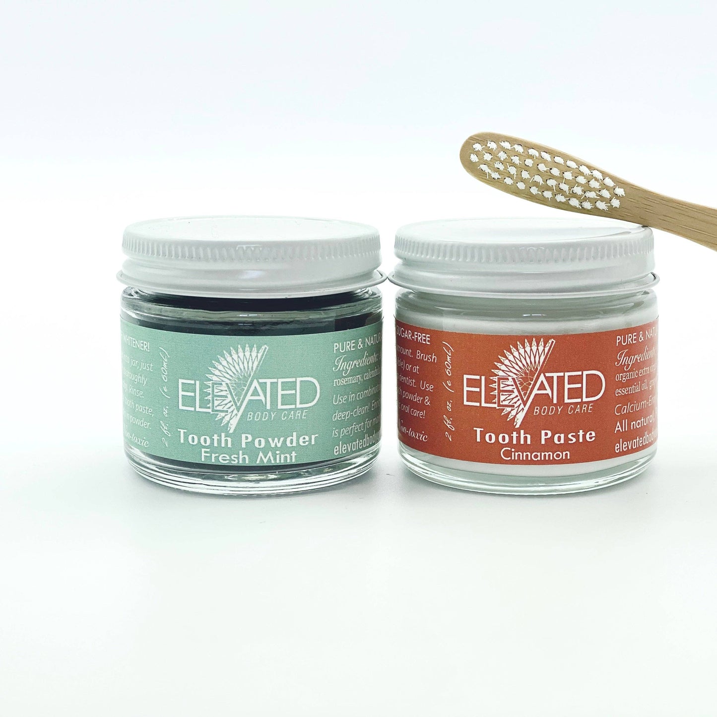 ELEVATED - Natural Toothpaste - Fluoride FREE - Glass Jar: Spearmint