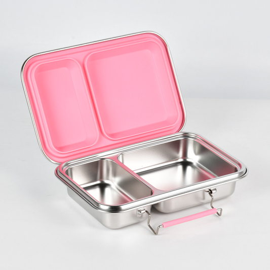 Lunch Box - Stainless Steel - Pink