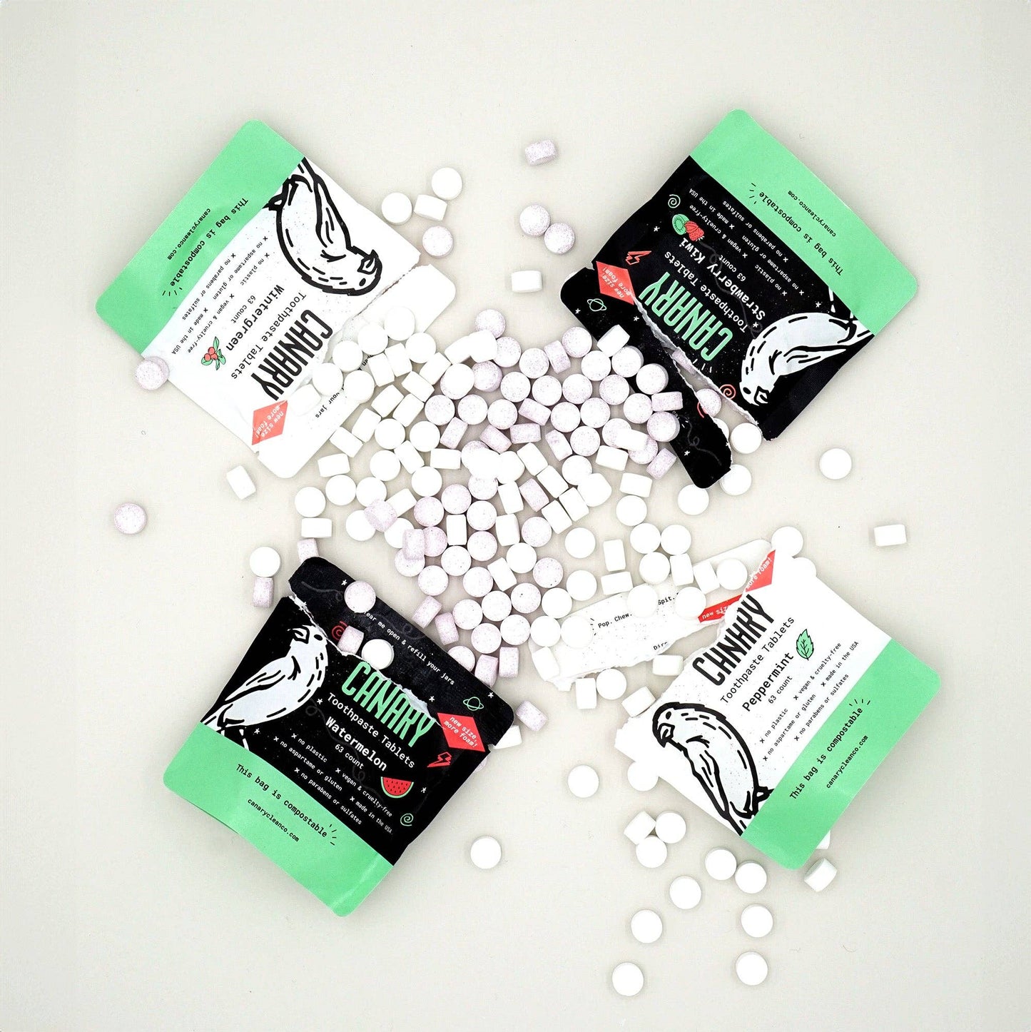 Bulk Toothpaste Tablets - NEW & IMPROVED: 2lb Bulk Bag - Peppermint Tablets
