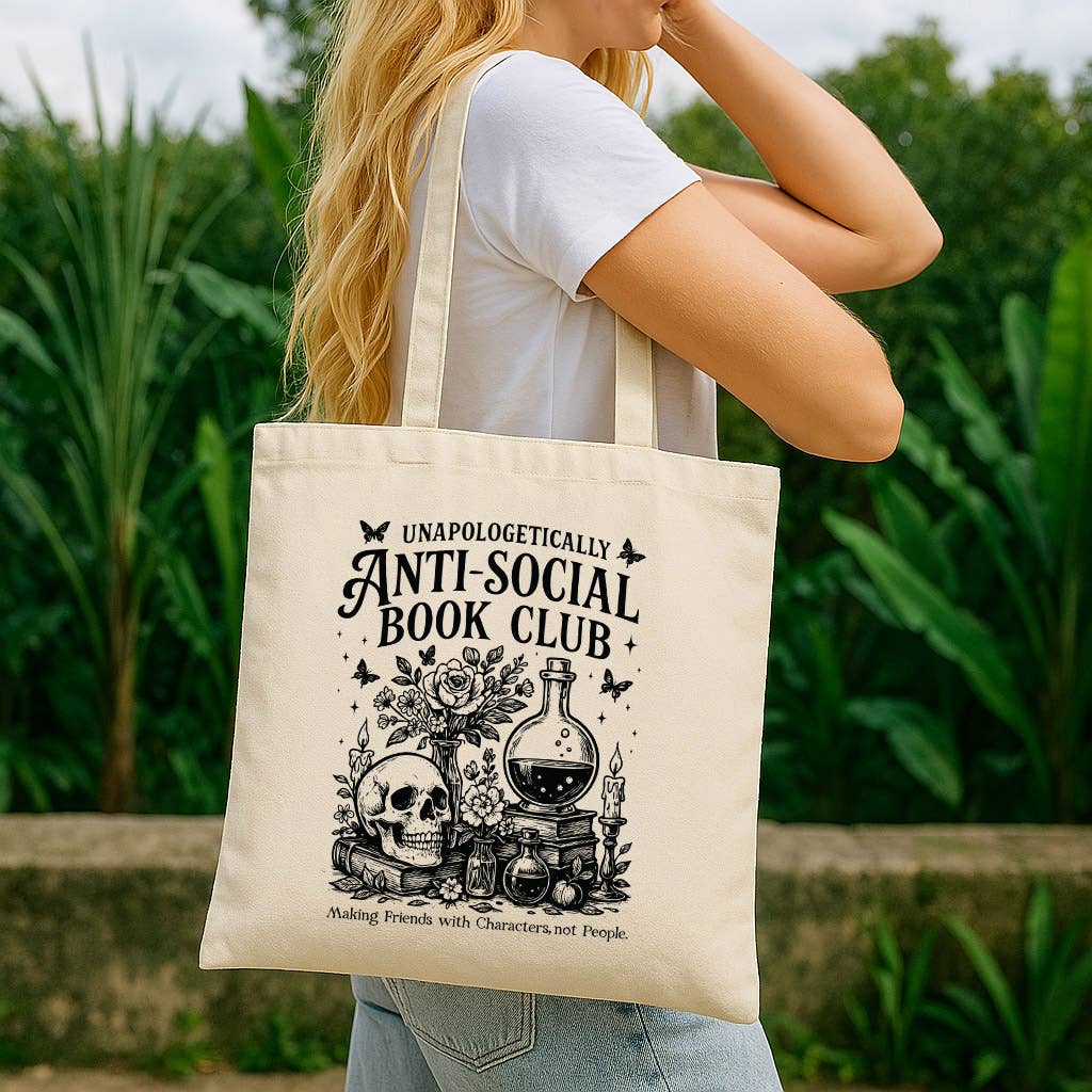 Unapologetically Anti-Social Canvas Tote Bag
