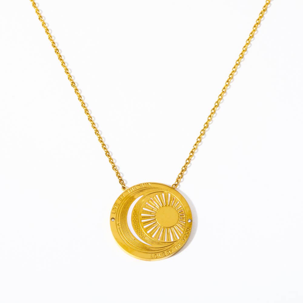Celestial Coin medallion Necklace - 6 Pcs