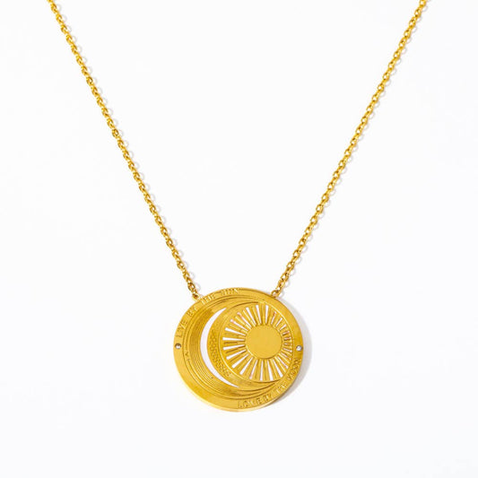 Celestial Coin medallion Necklace - 6 Pcs