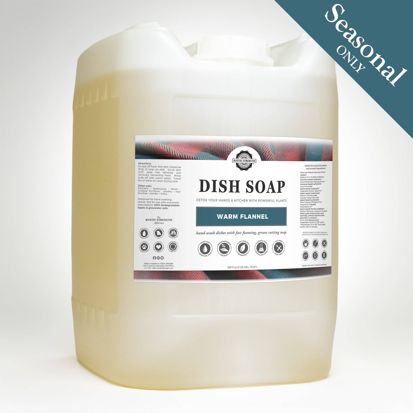 Dish Soap - Autumn Scents: Pumpkin Harvest / 1 gallon glass jug