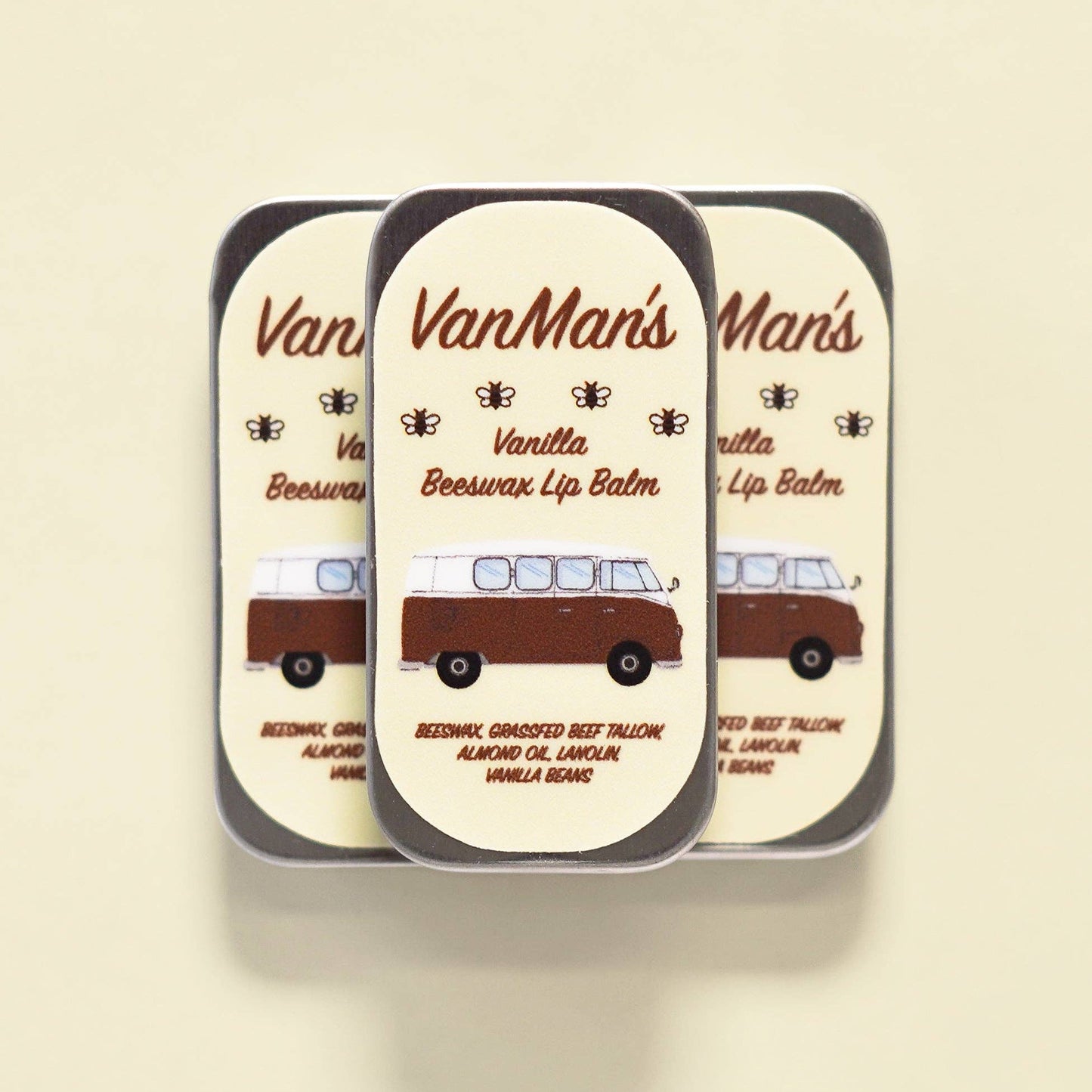 VanMan's Beeswax Lip Balm (Copy): Aluminum Tin / Peppermint