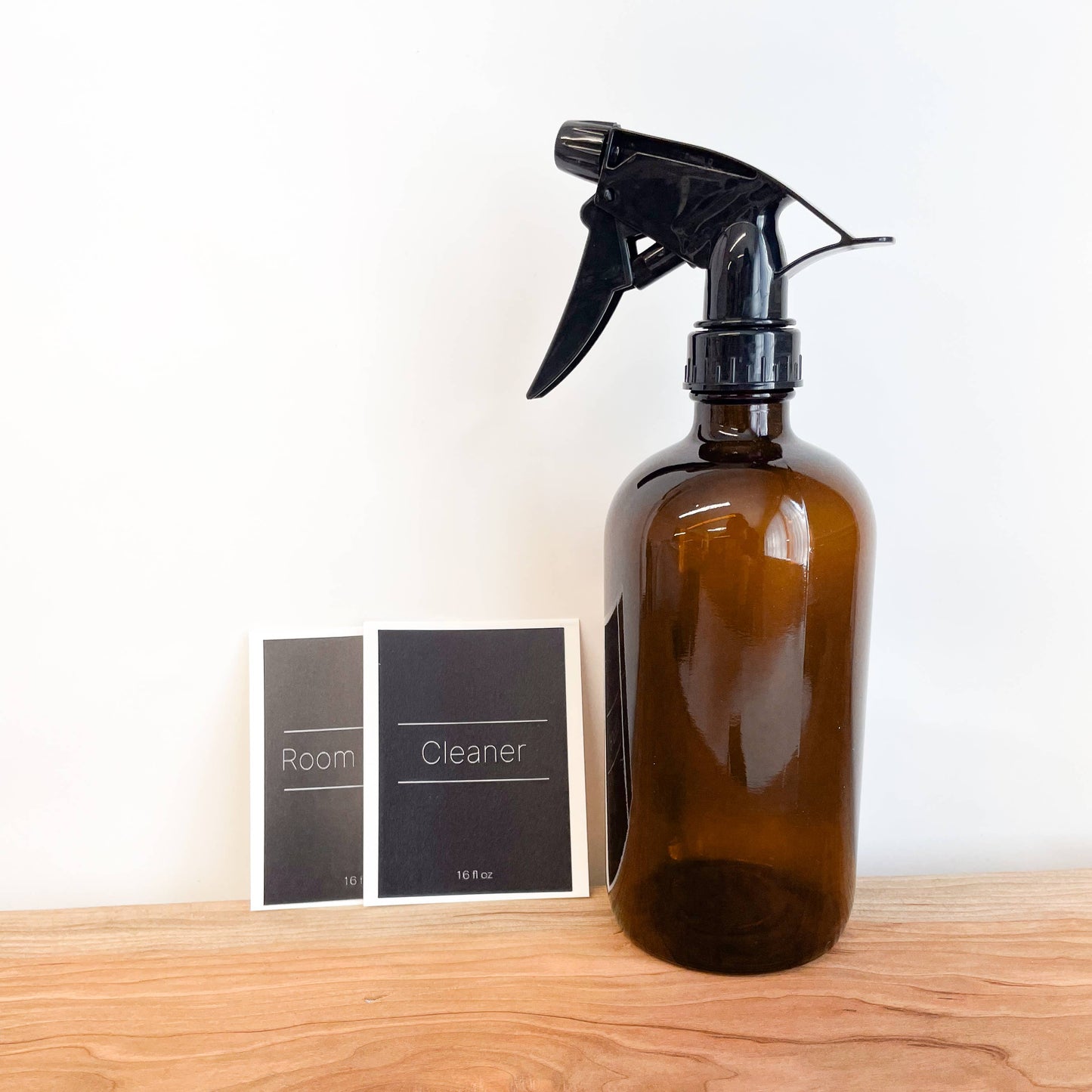 Glass Spray Bottle | 16oz Amber | Cleaner & Room Spray: Glass Spray Bottle
