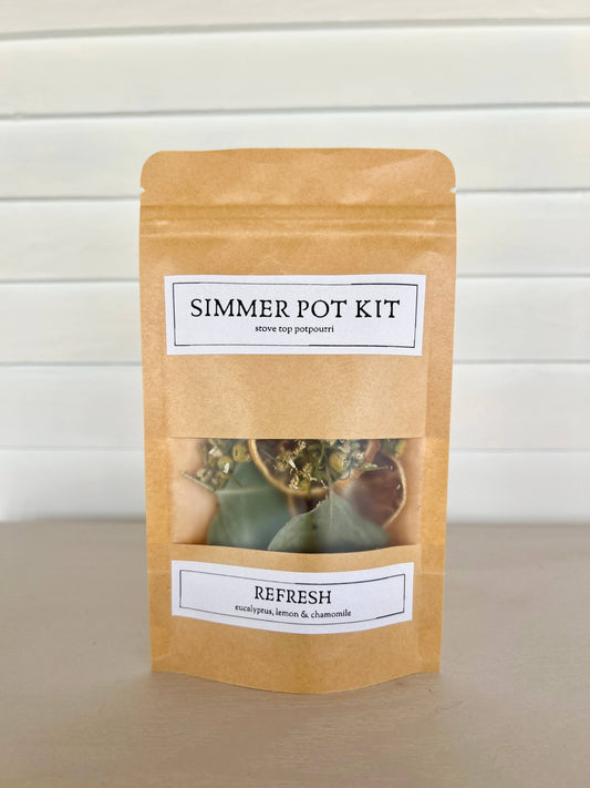 Refresh - Simmer Pot Kit - Eucalyptus, Lemon & Chamomile