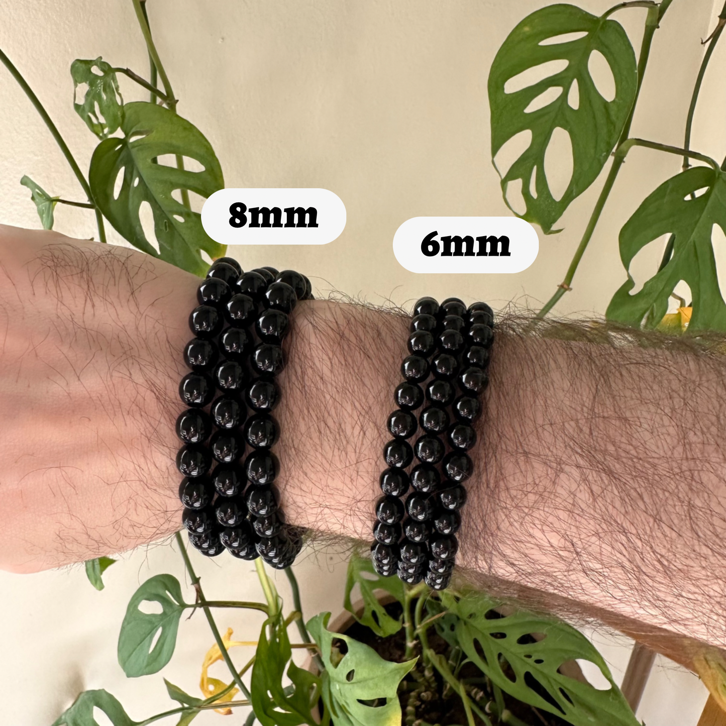 Black Onyx Bracelet 4mm/6mm/8mm - Crystals & Stones: 4mm