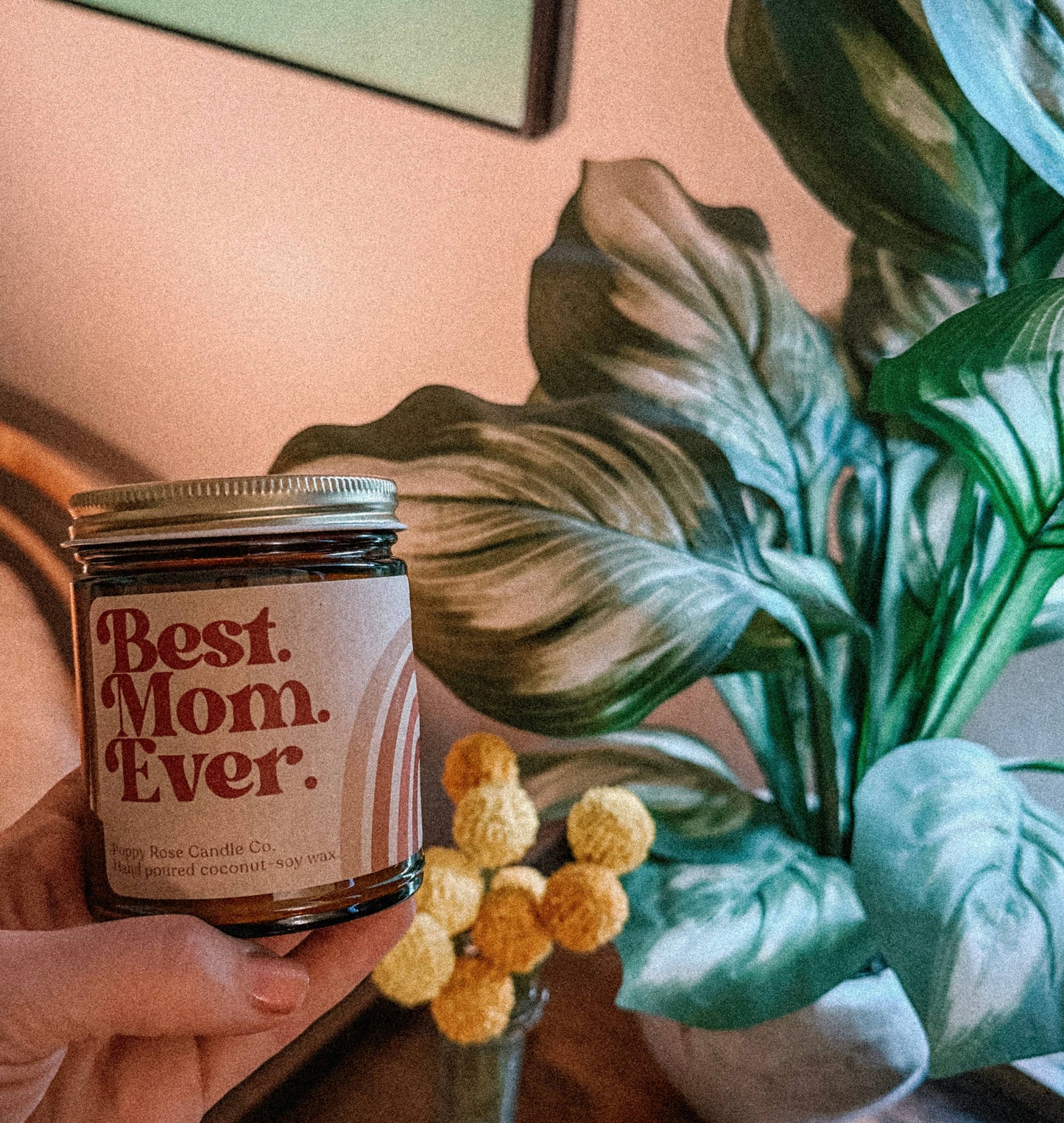 Best Mom Ever Mother’s Day candle - amber jar coconut wax