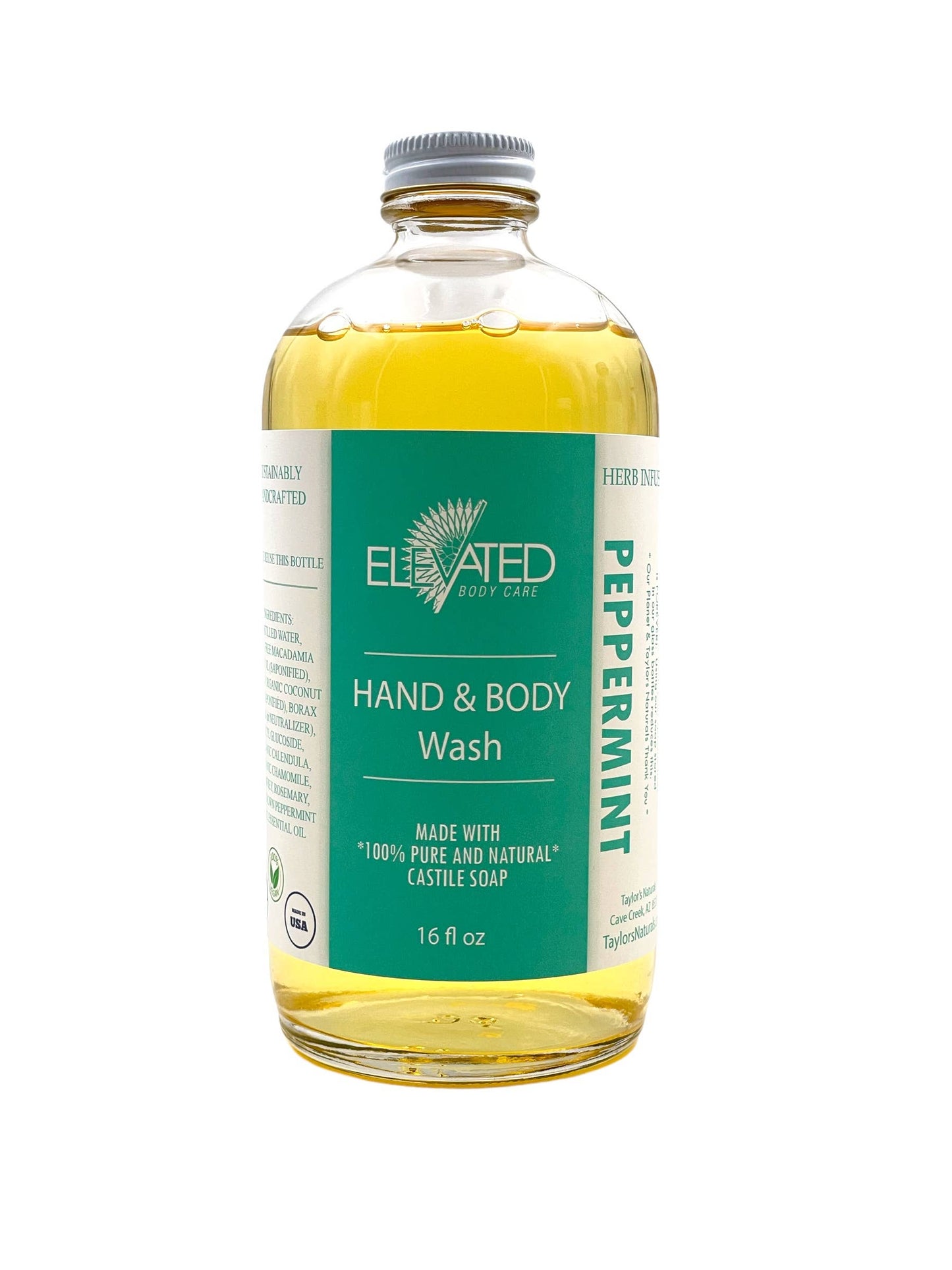ELEVATED - Herbal Hand & Body Wash w/ Natural Castile Soap: Citrus-Sage bulk refill
