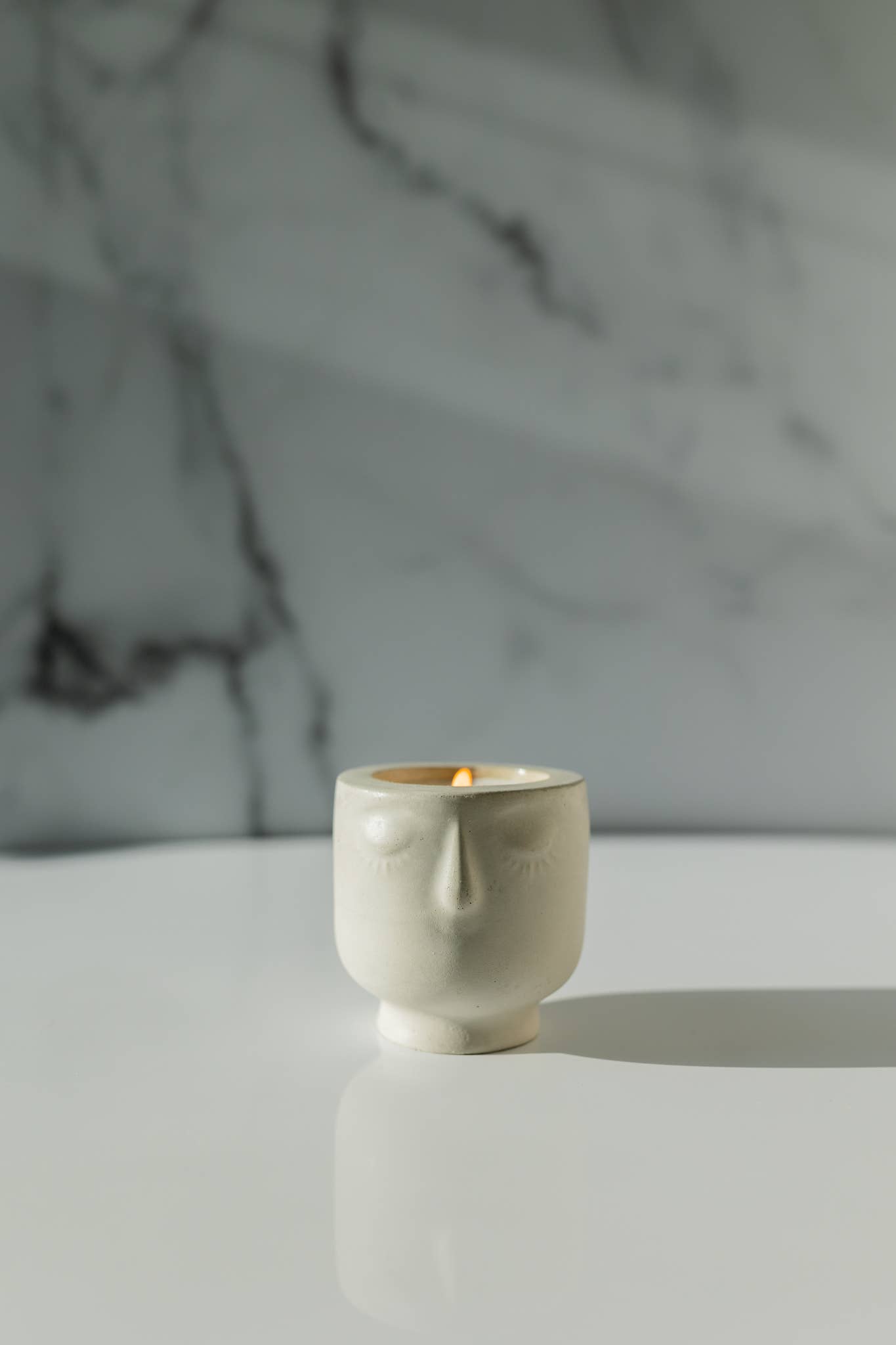 Coconut Soy Candle in Modern Face Vessel
