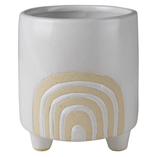 Rainbow Pot, Ceramic, White - Lrg