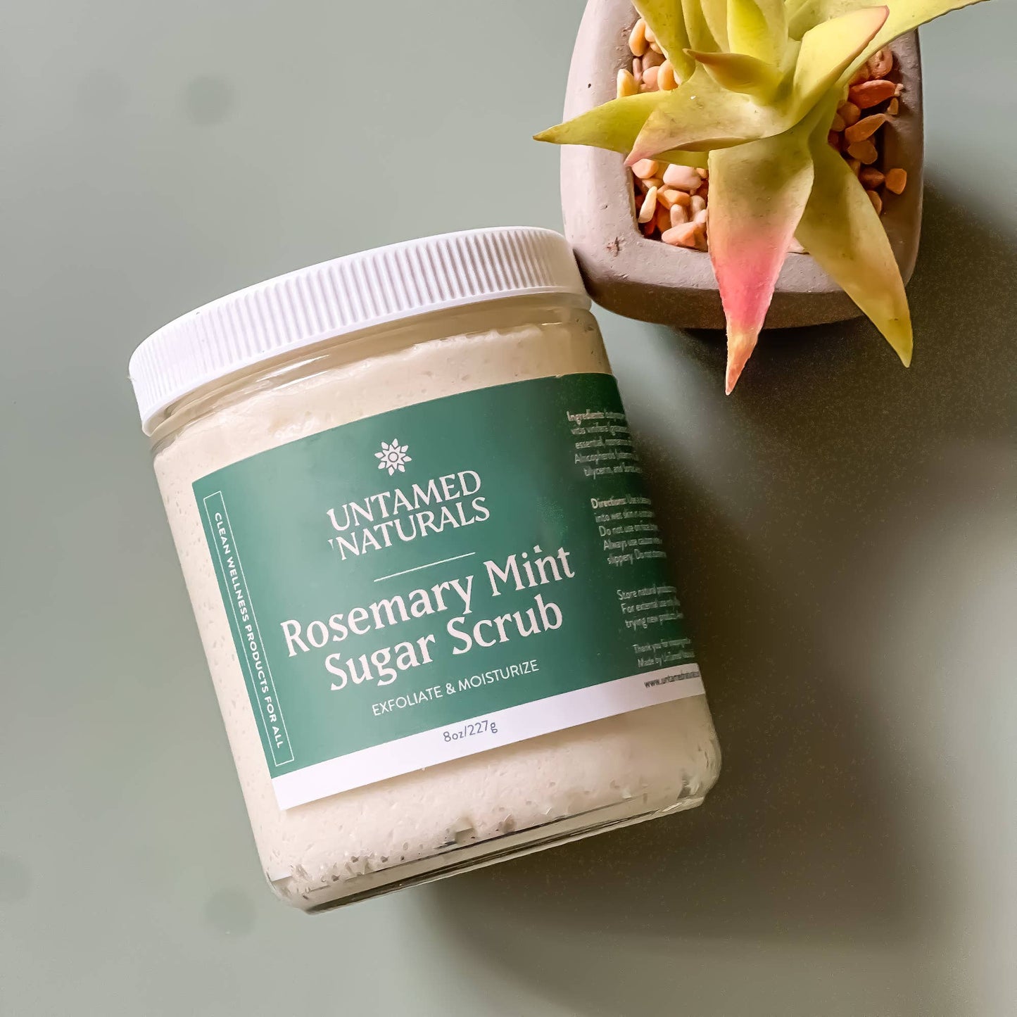 Rosemary Mint Sugar Scrub: 8 oz full size