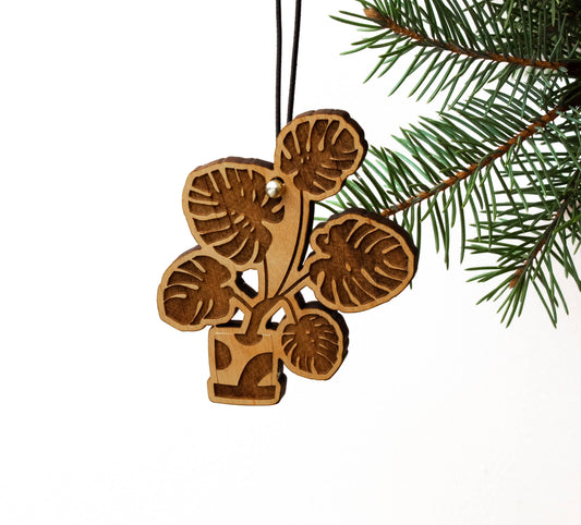 House Plant Monsterra | Wood Ornament