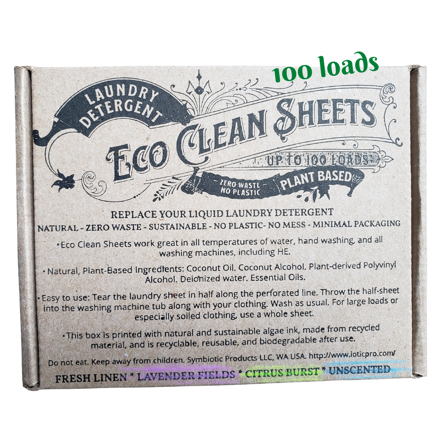 Eco Clean Sheets - Concentrated Laundry Detergent -100 Loads: Lavender Fields