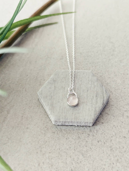Rose Quartz Dainty Gemstone Necklace