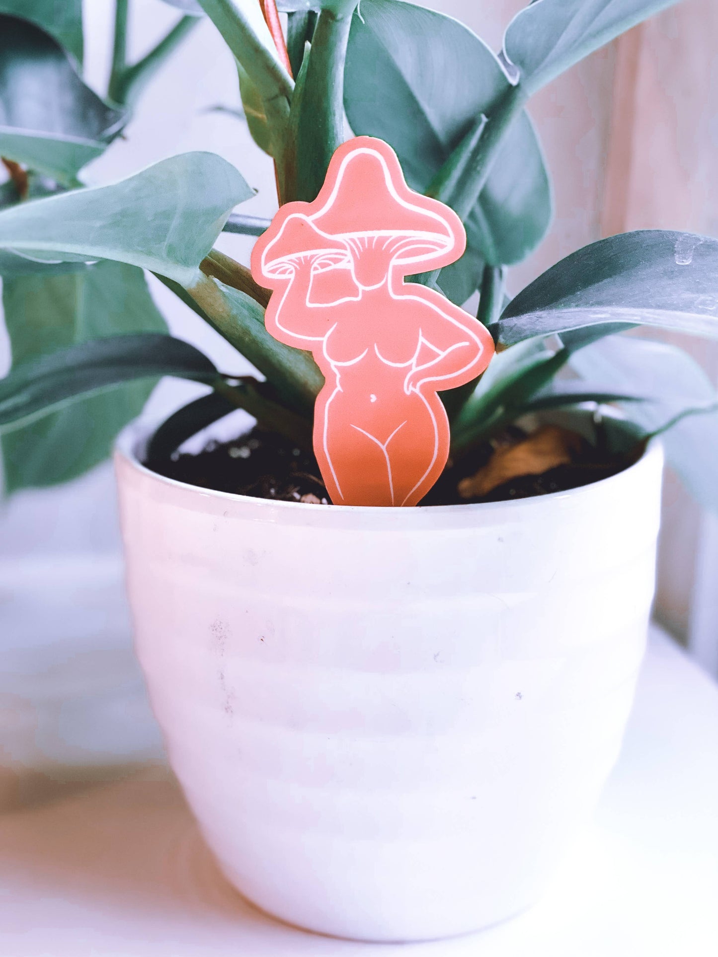 Mushroom Lady Plant Stakes