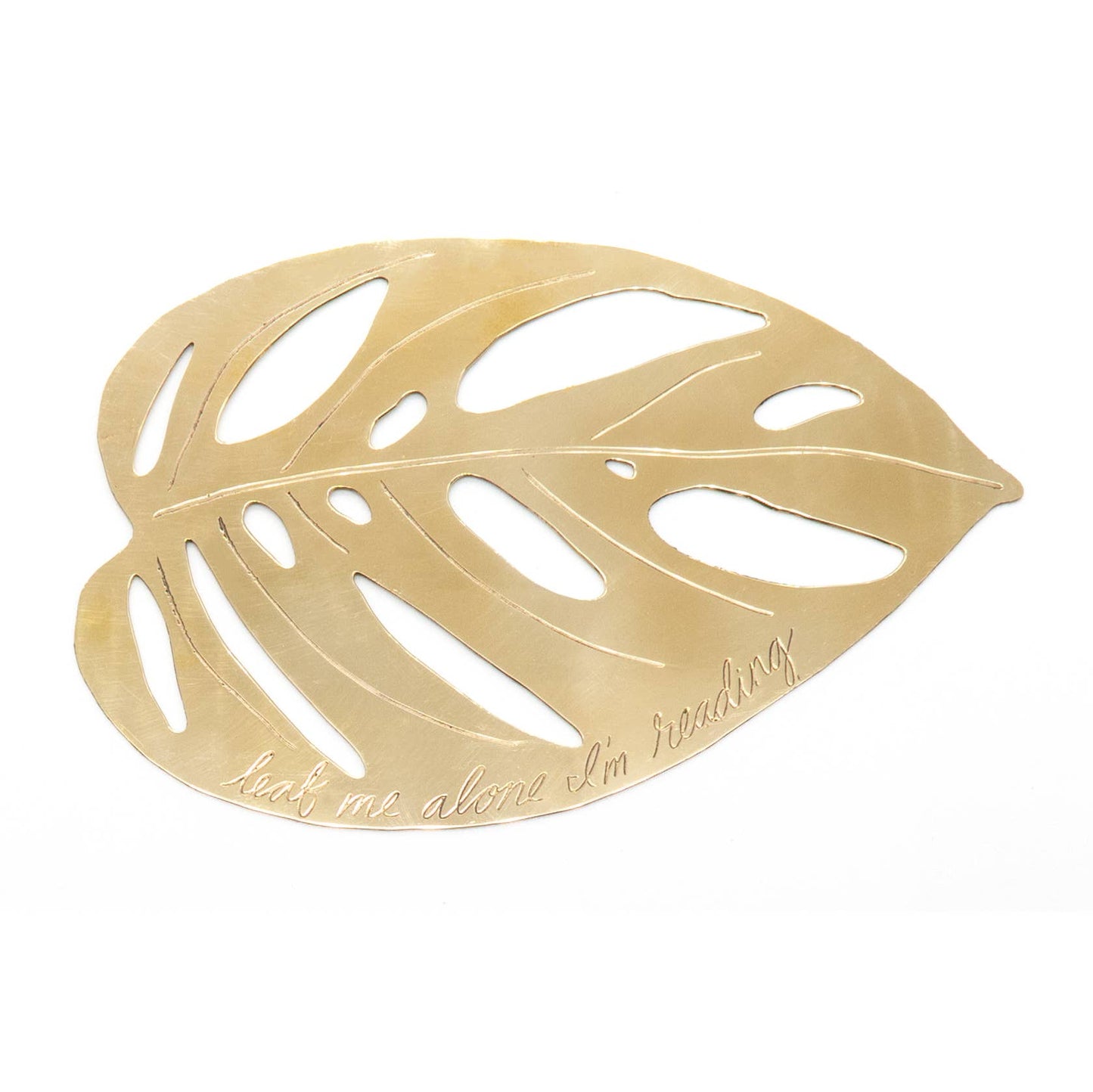 Monstera Adansonii Brass Bookmark