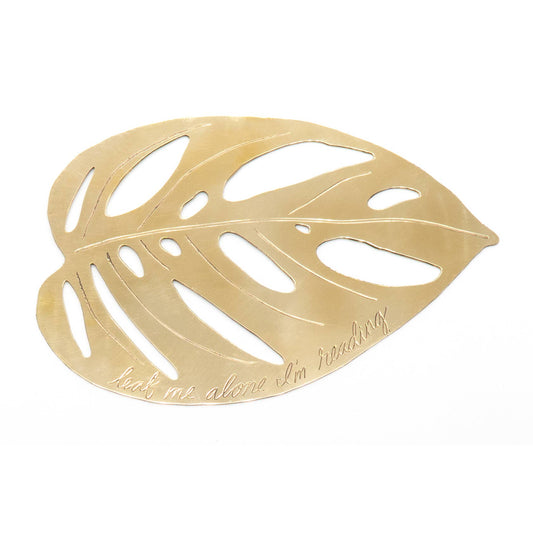 Monstera Adansonii Brass Bookmark