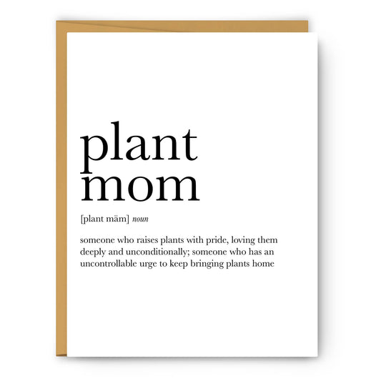 Plant Mom Definition - Mother's Day Card