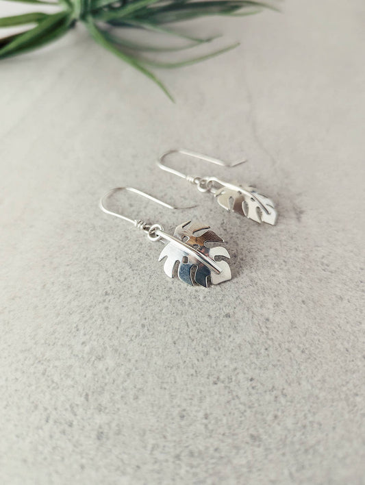 Monstera Leaf Earrings