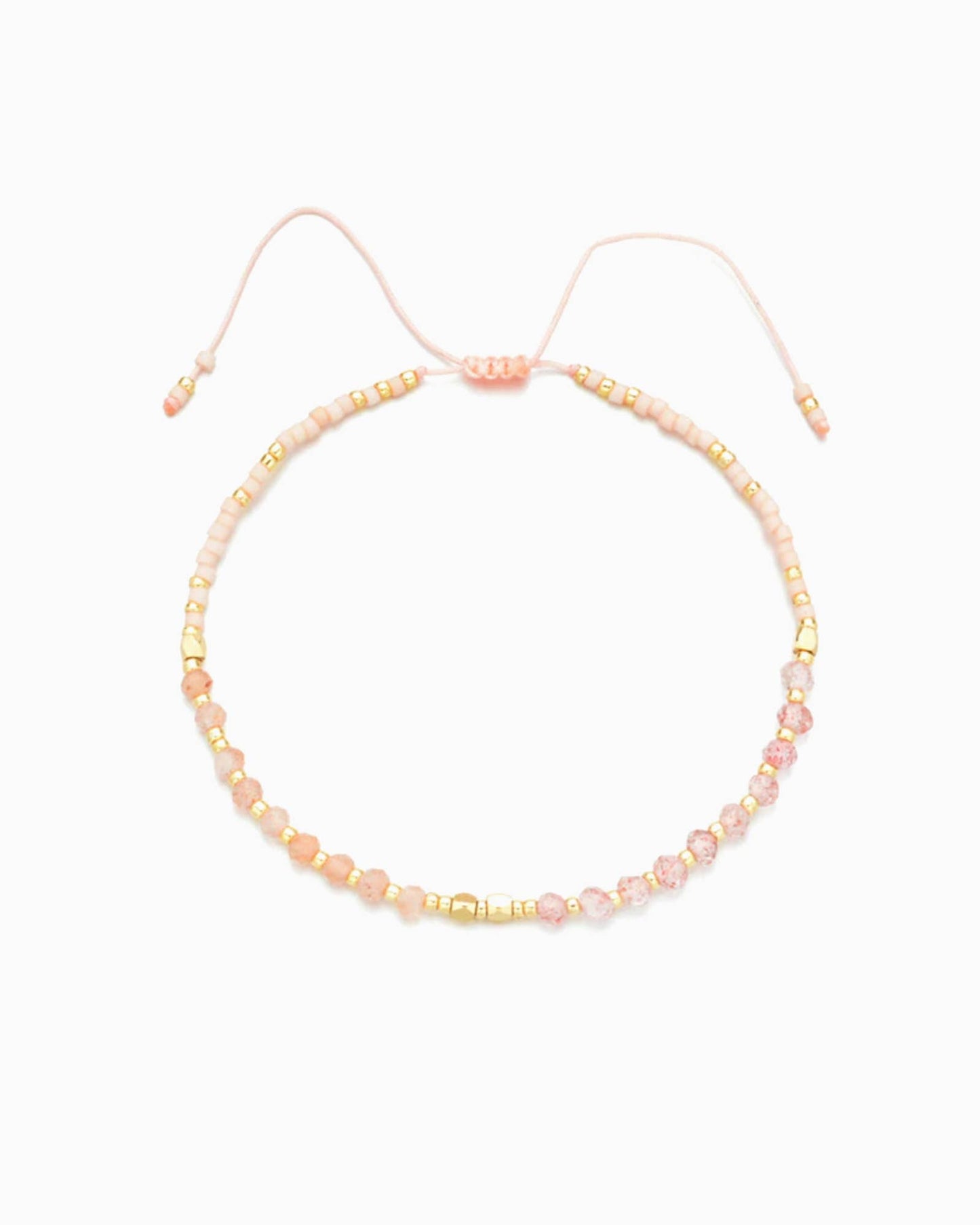 Healing Gemstone Stacking Bracelet, Rose Quartz