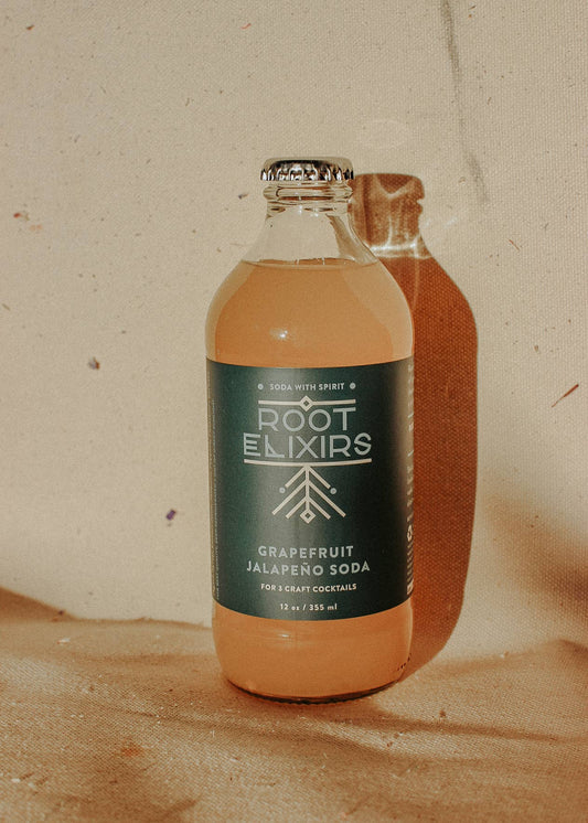 Root Elixirs Sparkling Grapefruit Jalapeno Cocktail Mixer