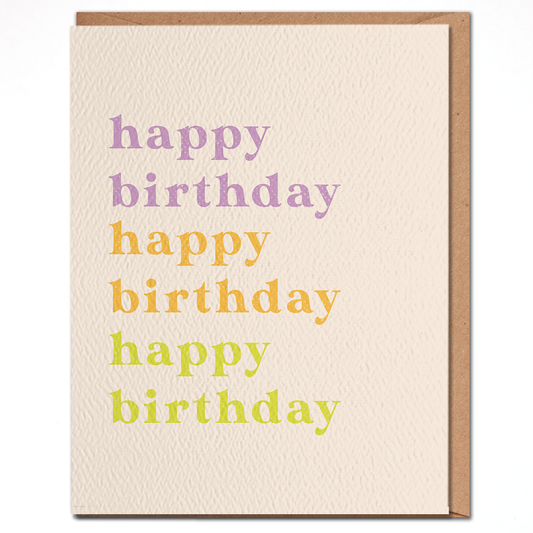 Happy birthday colorful card