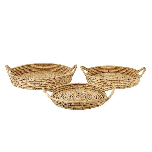 Sm Round Tray With Handle Basket
