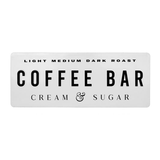Coffee Bar Metal Sign 5x12"