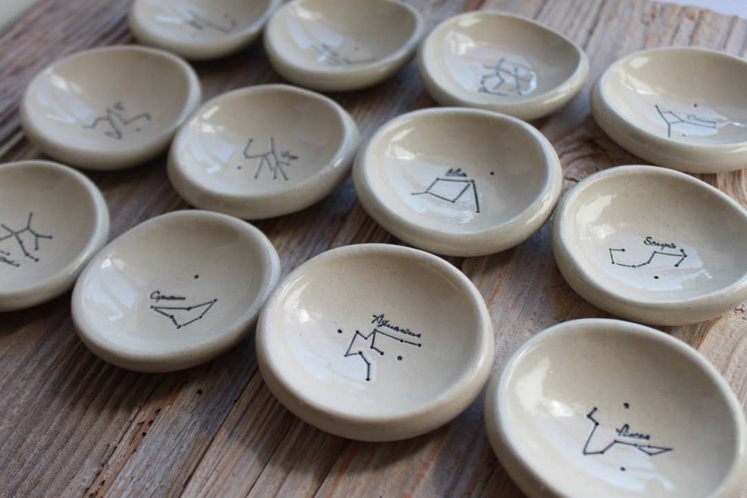 Small Zodiac Constellation Ring Dish