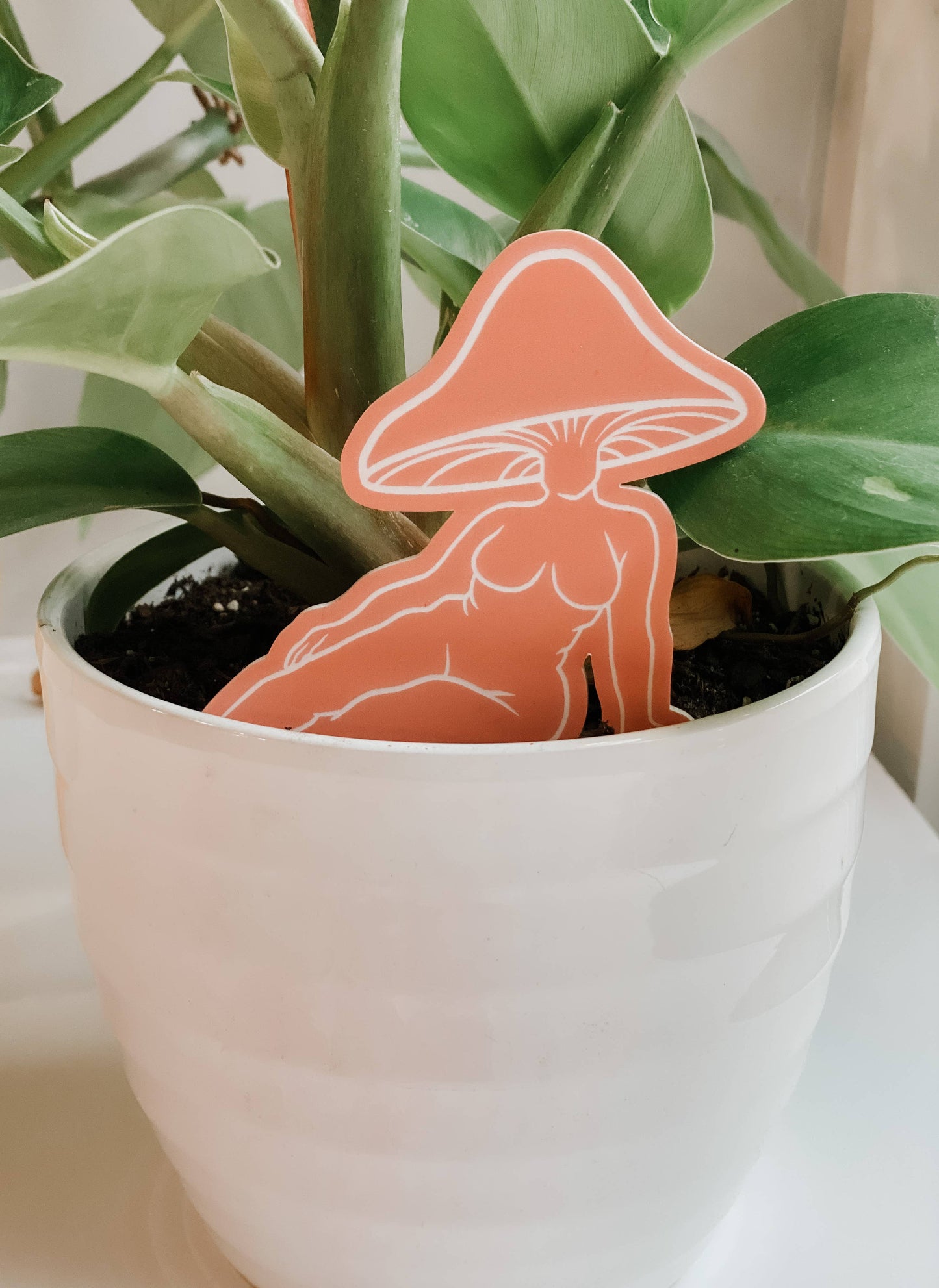 Mushroom Lady Plant Stakes