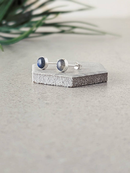 Labradorite Stud Earrings