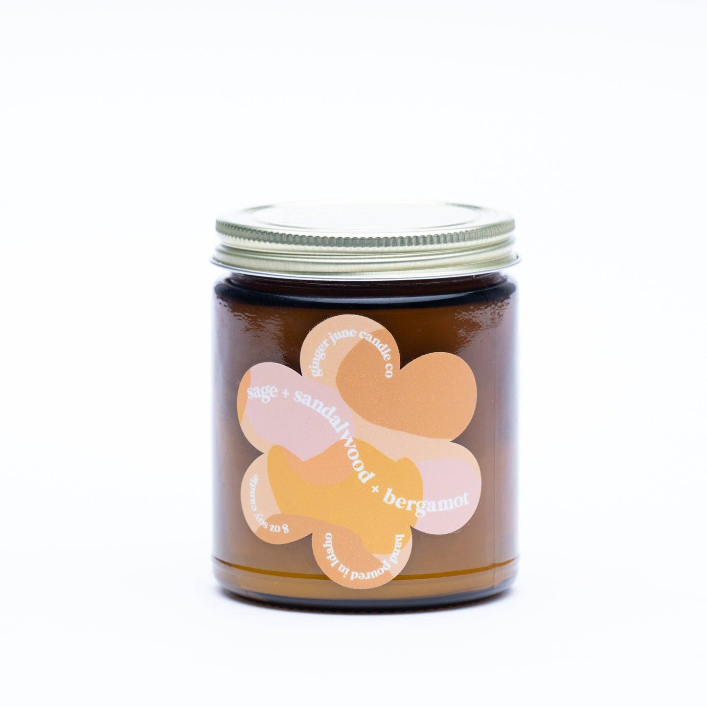 sage + sandalwood + bergamot • daisy collection • 9 oz soy candle