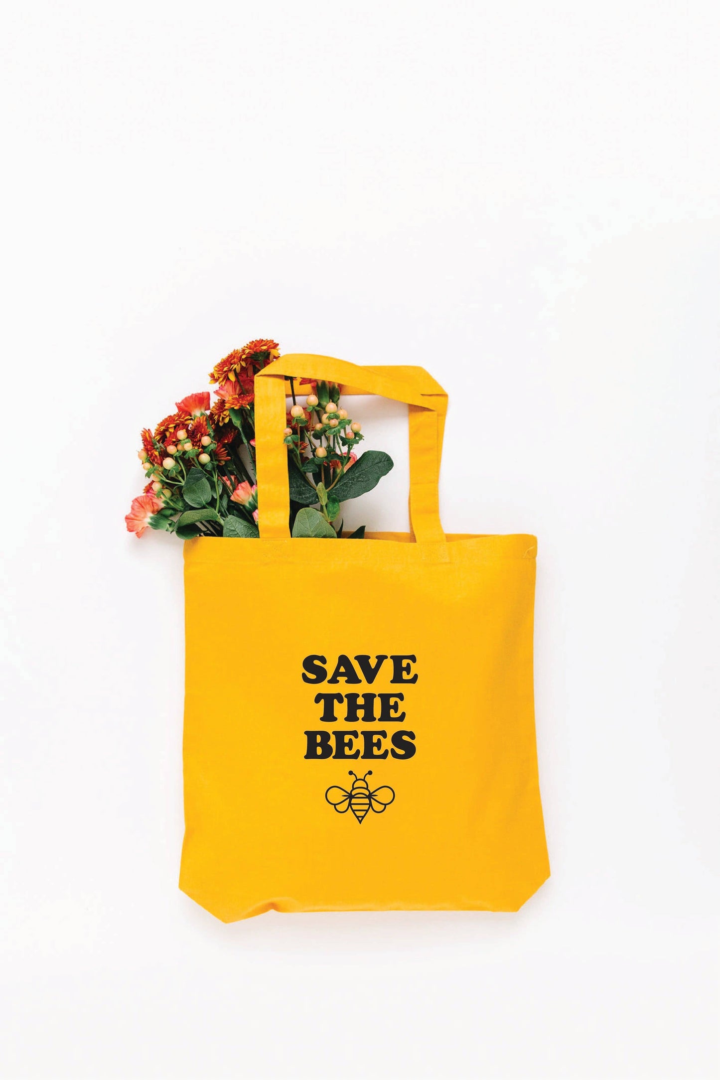 Save the Bees Eco Friendly Canvas Tote Bag | Spring Gift | R: GOLD