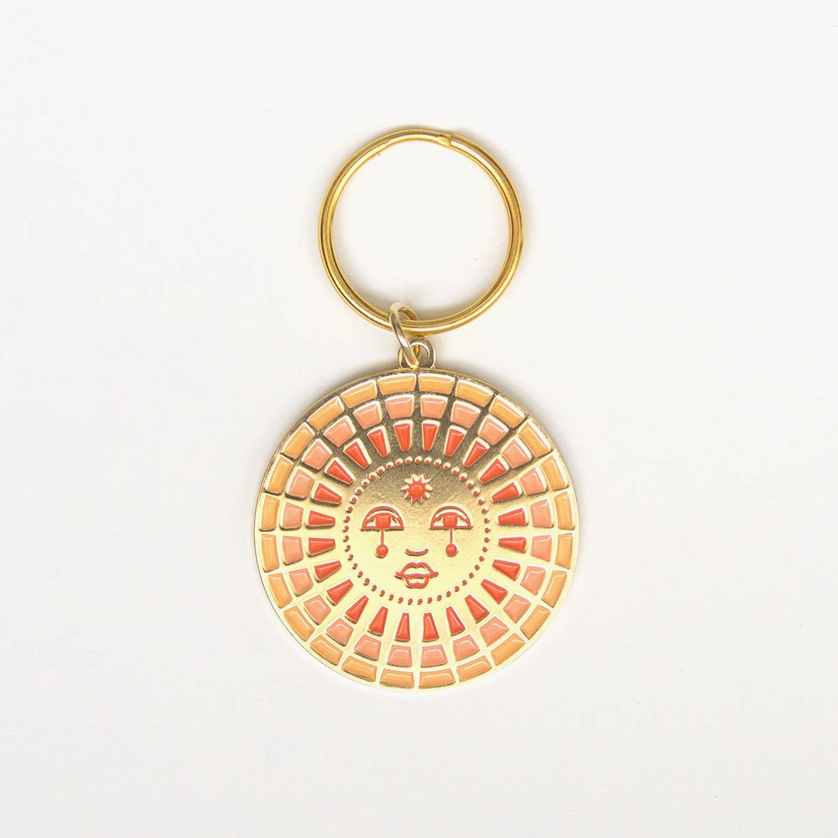 Sun Enamel Keychain
