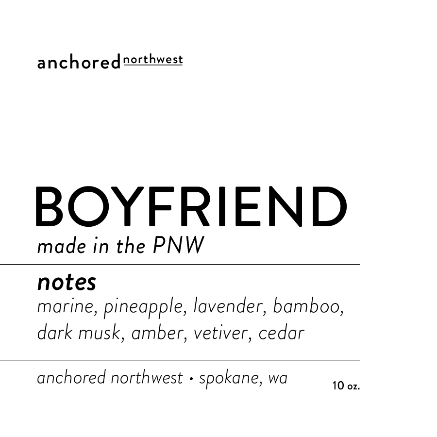 Boyfriend Wood Wick Rustic Farmhouse Soy Candle