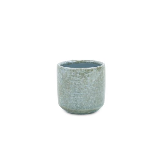 Lavina Mosaic Pattern Gray Ceramic Pot: Small
