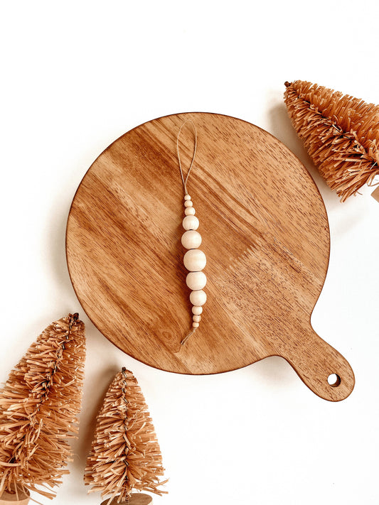 Macrame Ornament | Wooden Icicle Christmas Tree Decor: Large