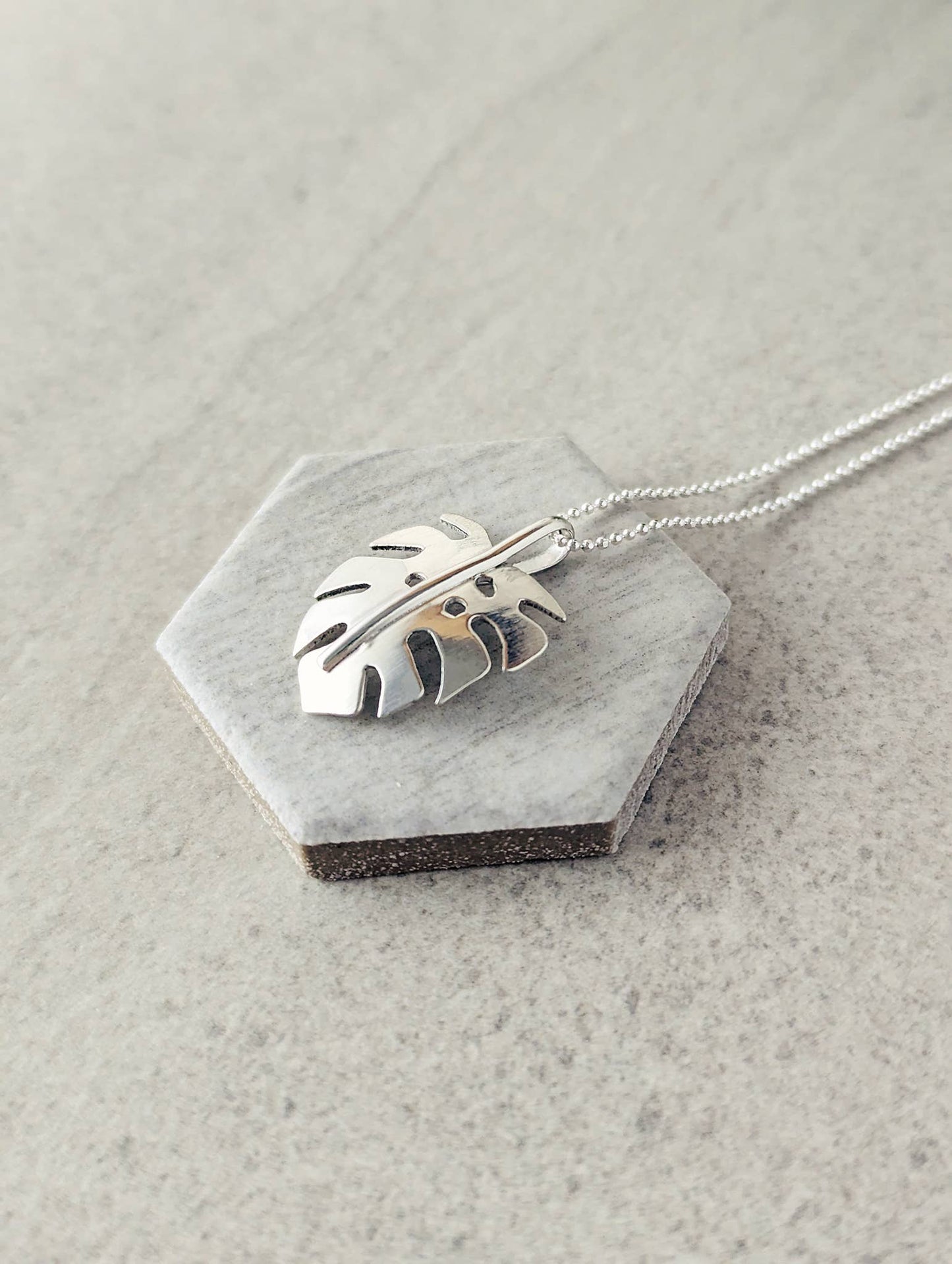 Monstera Leaf Pendant