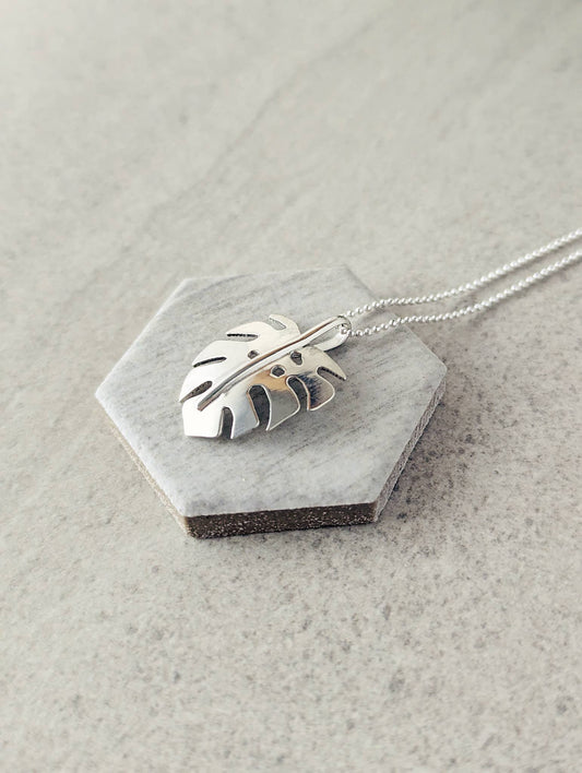 Monstera Leaf Pendant