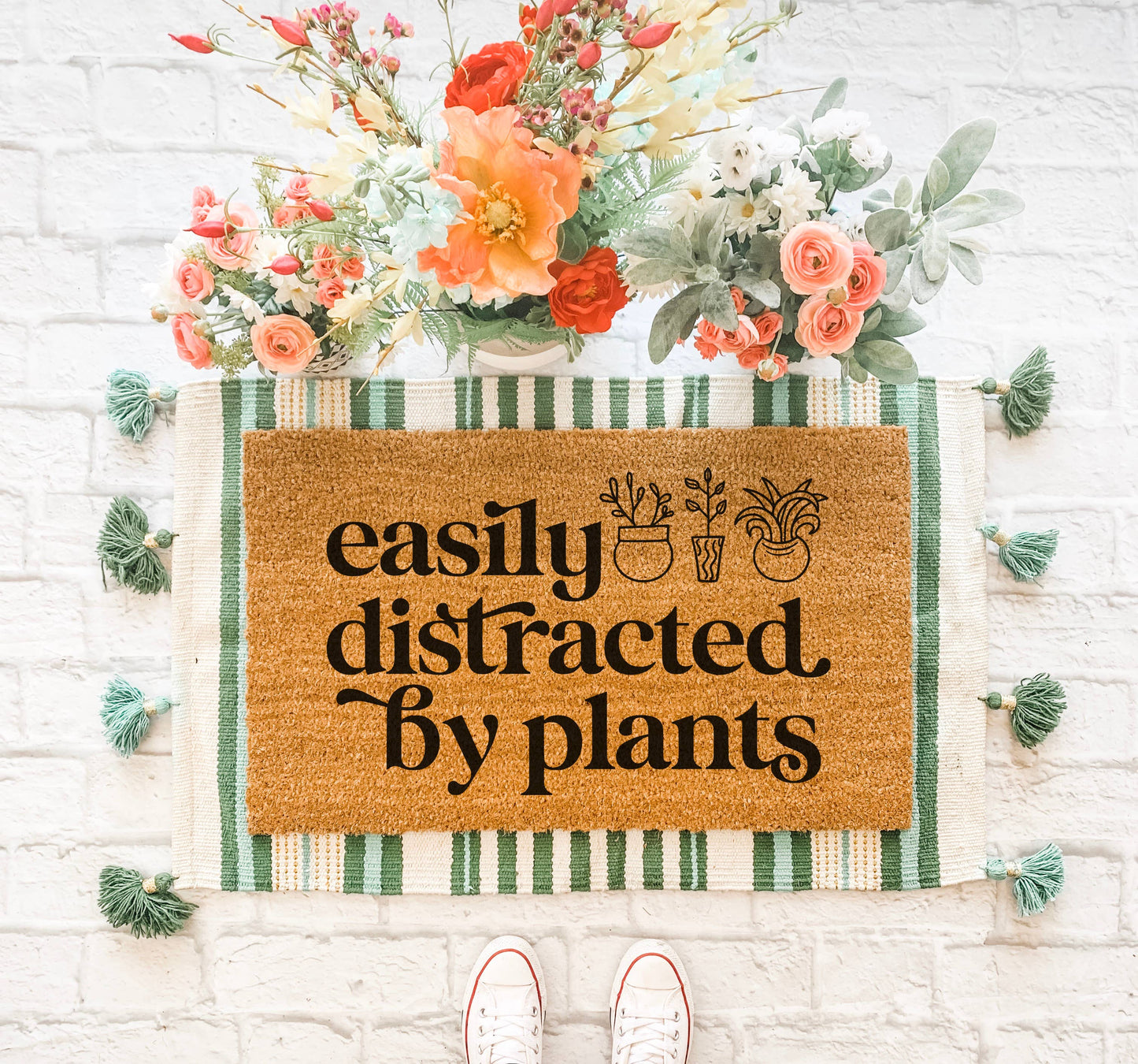 Easily Distracted By Plants Doormat