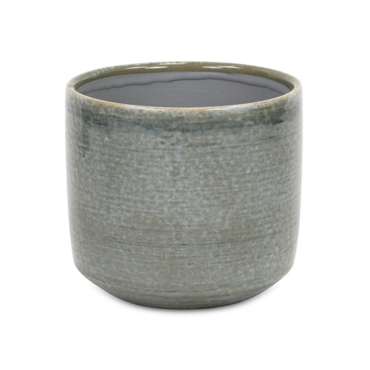 Lavina Mosaic Pattern Gray Ceramic Pot: X-Large