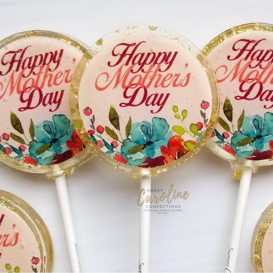 Mother's Day Lollipops, Peach Flavor, 10/Case