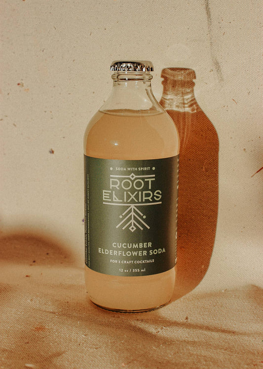 Root Elixirs Sparkling Cucumber Elderflower Cocktail Mixer