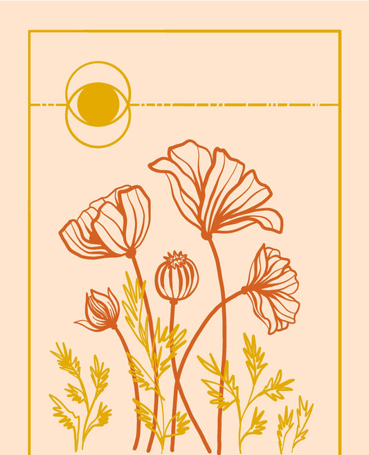 Poppy Moon Print